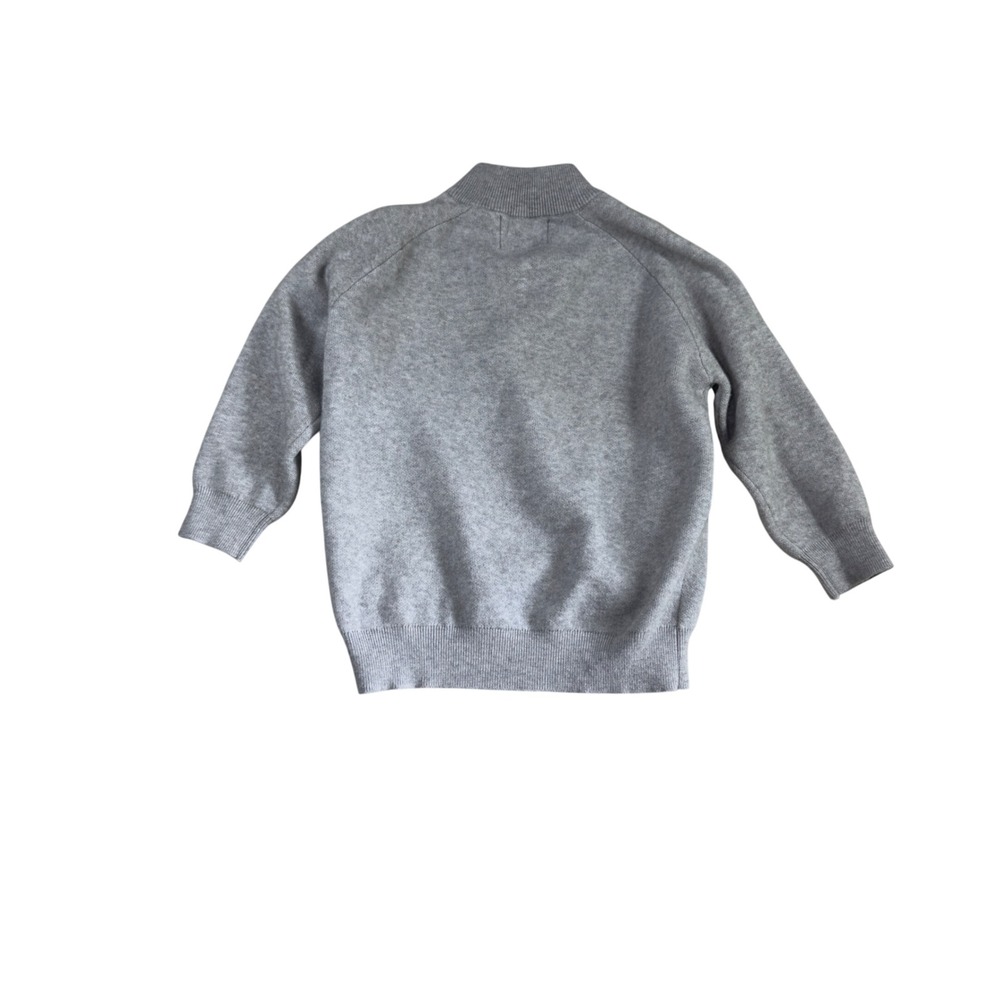 Zara Kids Gray Quarter Zip Pullover Sweater Mock Neck Knit Size 6-7 120cm - Picture 3 of 3
